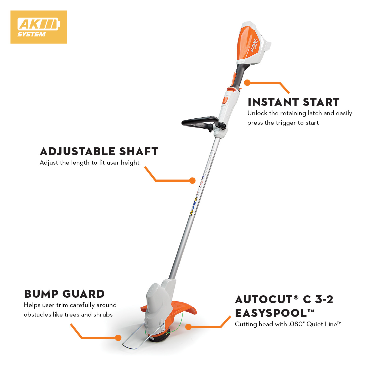 STIHL FSA 57 Battery Powered Grass Trimmer