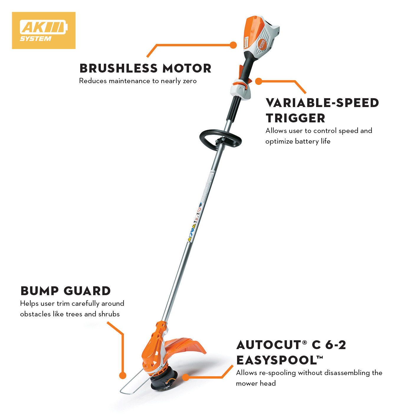 STIHL FSA 60 Battery Powered Grass Trimmer