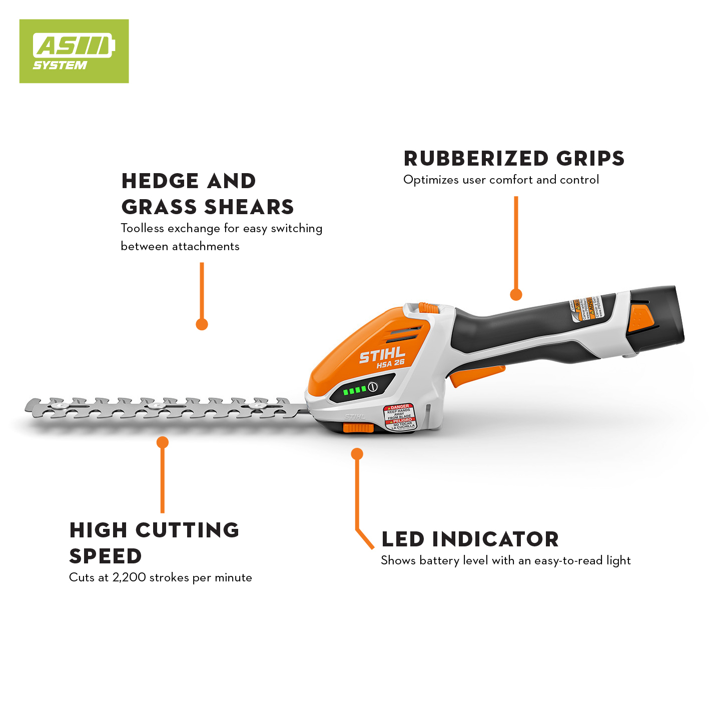 STIHL HSA 26 Battery Powered Hedge Trimmer